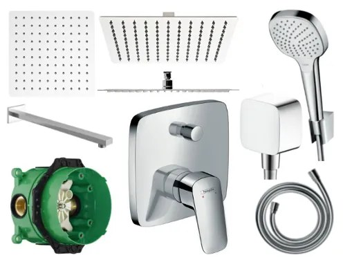 Sprchový set podomietkový HANSGROHE LOGIS - 30 CM (mix výrobcov)
