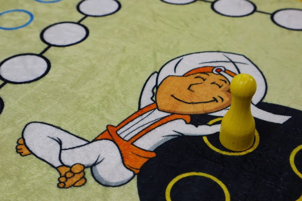 Aladinovo Človeče nehnevaj sa + figúrky a kocka, kusový koberec, 100x100, viacfarebná, detská izba, Ayyildiz