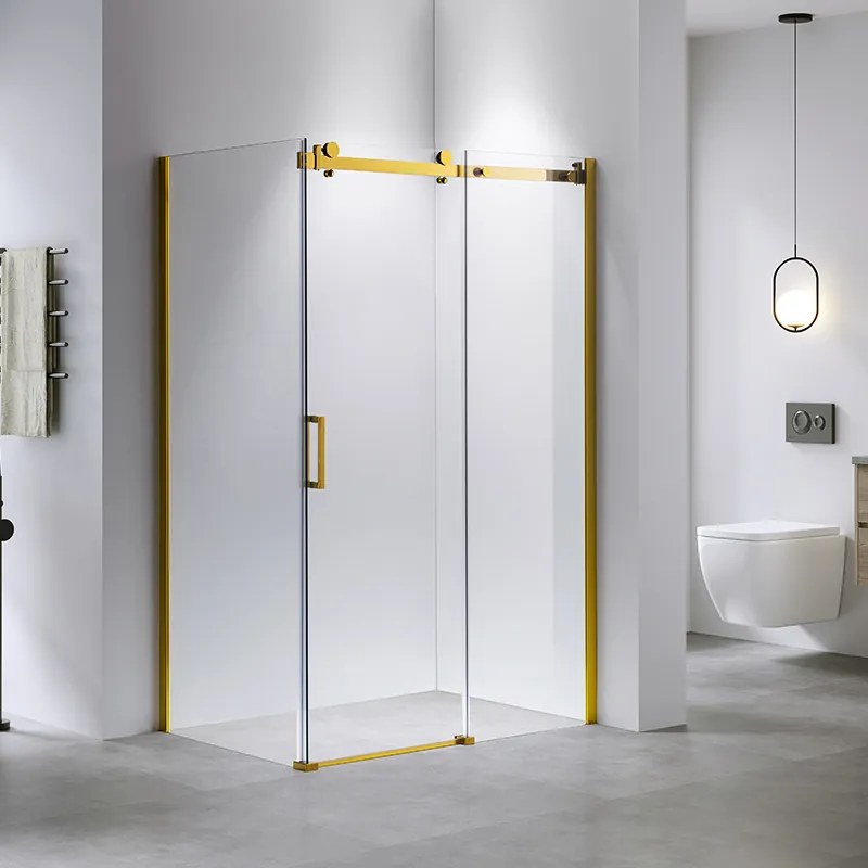 BPS-koupelny Obdĺžnikový sprchový kút HYD-OK203C 120x80 zlatý/transparent - bez vaničky