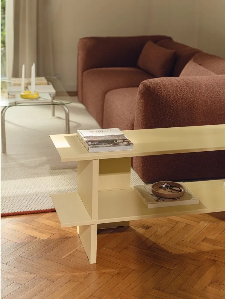 Žltý kovový regál 160x57x37 cm Hes – noo.ma