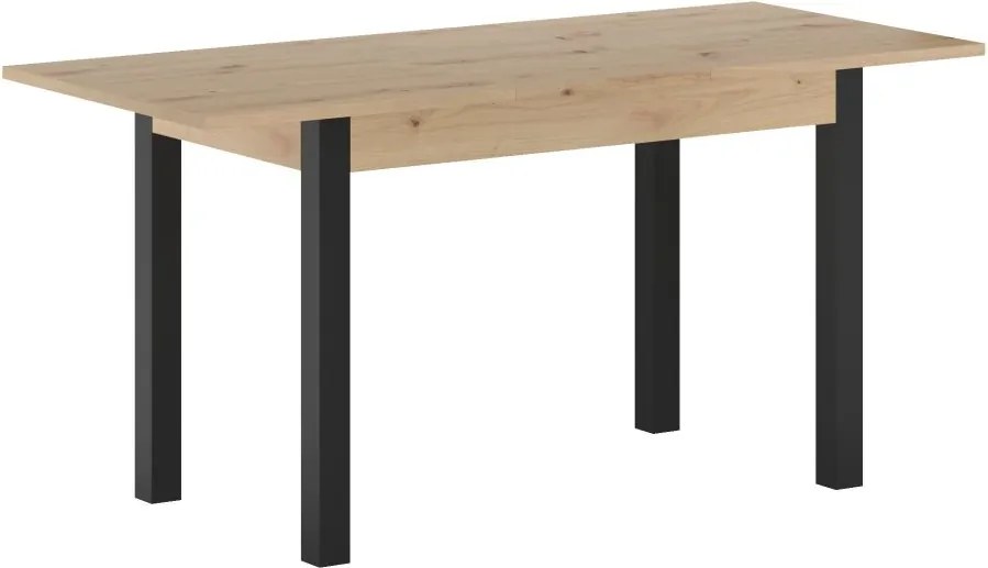 Vintino Jedálenský stôl ZENOX 120-160cm × 70 cm – dub artisan / čierna