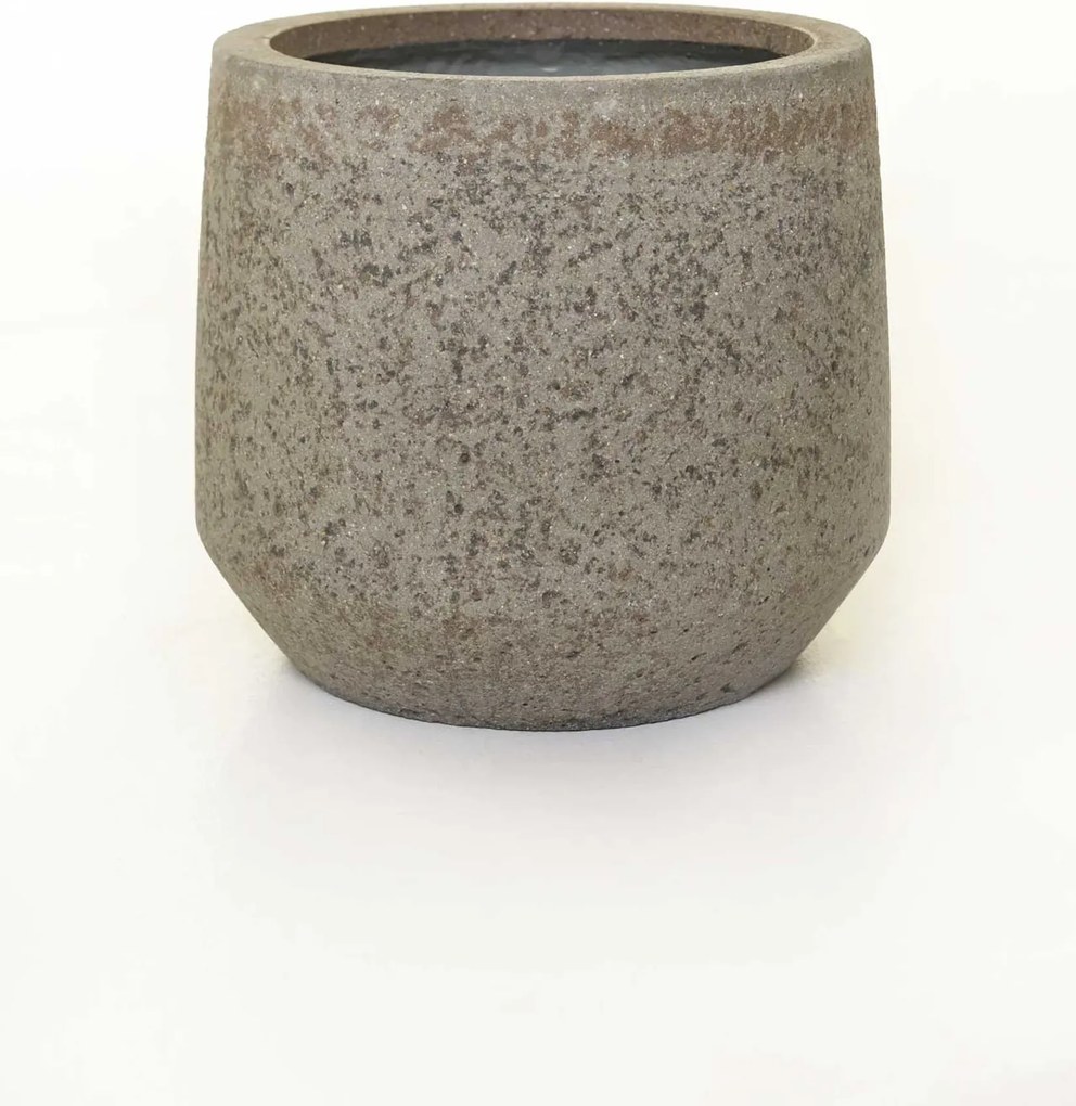 Dizajnový kvetináč SASSO, vláknocement, 32x28 cm, sivý