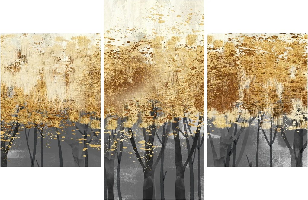 Obraz - Zlaté stromy (90x60 cm)