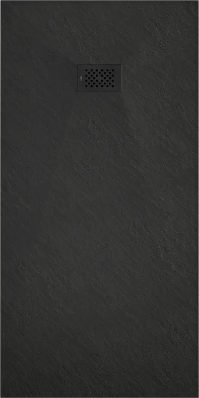 Mexen Hugo, obdĺžniková sprchová vanička SMC 170 x 90 cm, čierna, čierna krytka, 42709017-B