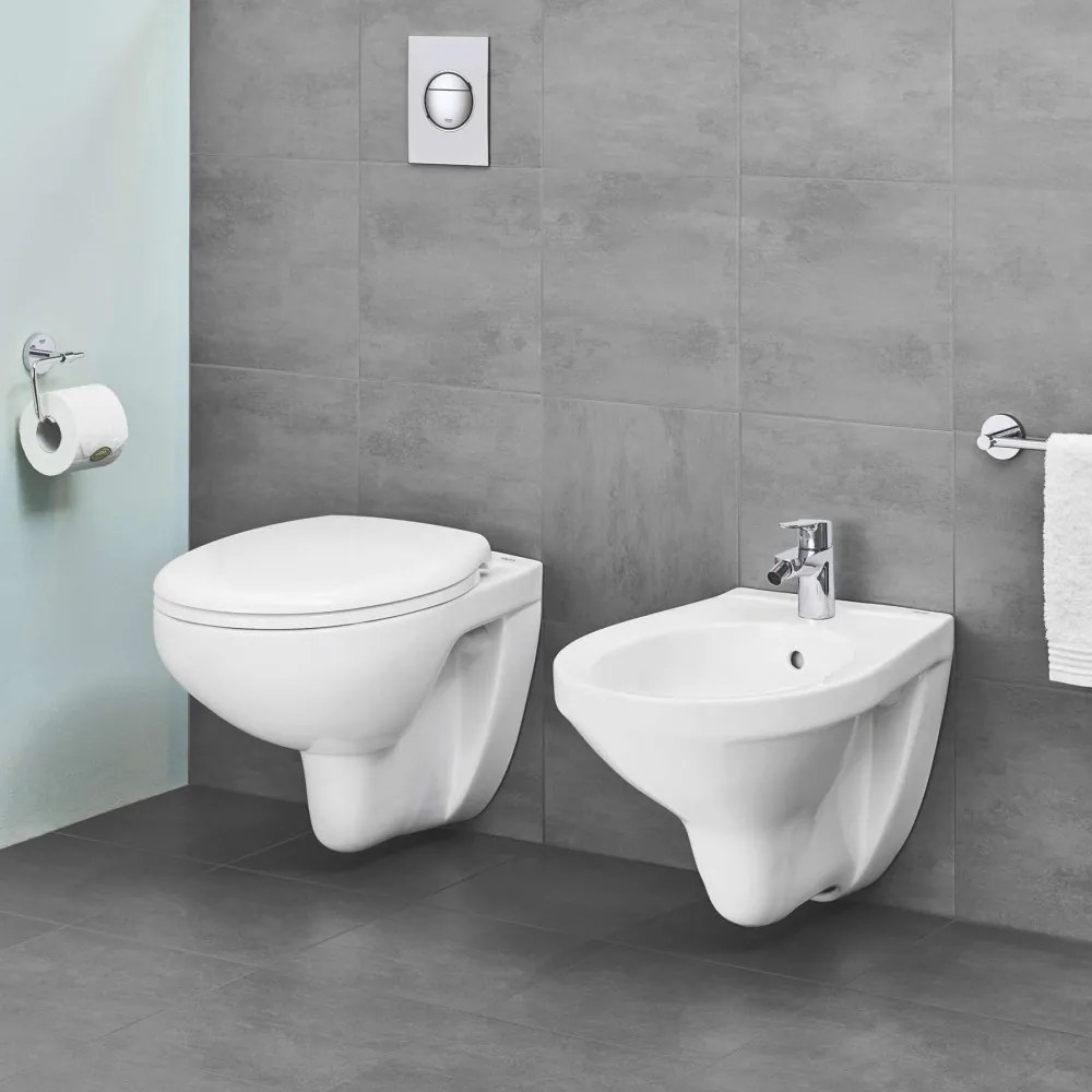 GROHE Bau Ceramic závesný bidet s otvorom, s prepadom 370 x 526 mm, alpská biela, 39433000