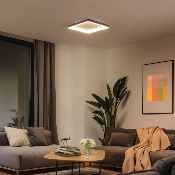 Brilagi - stmievateľné LED stropné svietidlo FALCON SLIM LED/50W/230V 50x50 cm čierna+DO