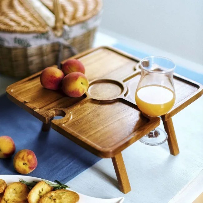 Servírovací stolík MOOKA hnedý 892597