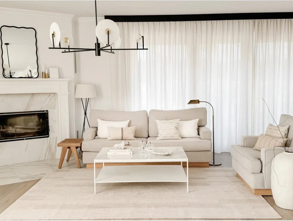 Béžový vlnený koberec 160x240 cm Agnus Brush Lines – Agnella