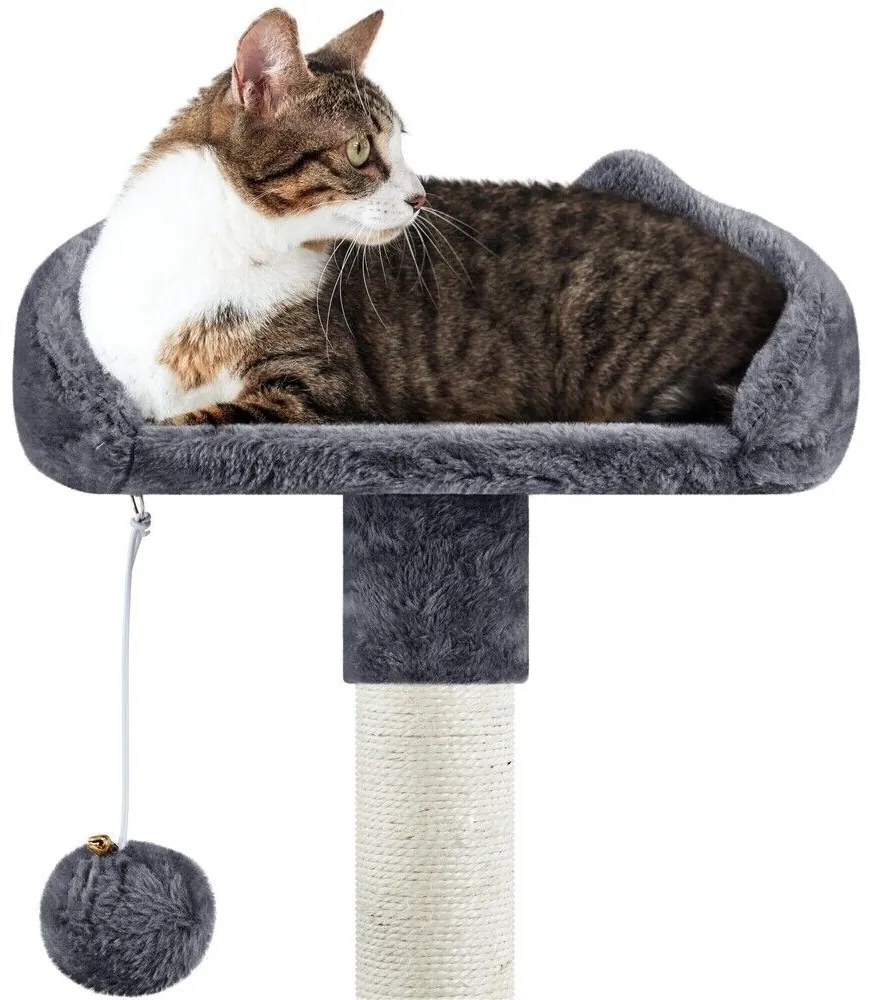 Kočičí škrabadlo Oxva 105 cm tmavě šedé/bílé