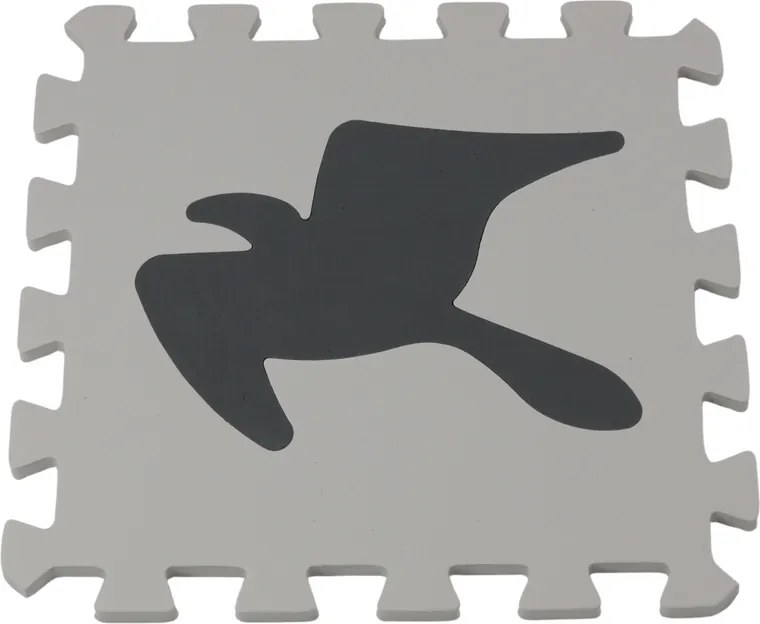LEAN Mäkké penové puzzle EVA kontrastné vzdelávacie sivé 28 dielov