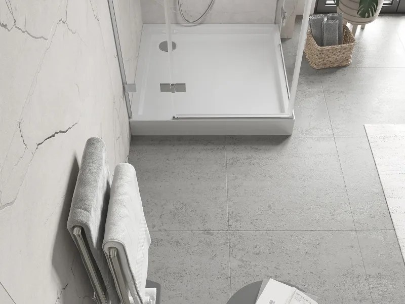 Mexen Flow+, štvorcová sprchová vanička 70 x 70 cm, biela lesklá, 46S107070H