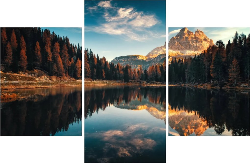 Obraz - Alpy, Taliansko, Dolomity, Lago Antorno (90x60 cm)