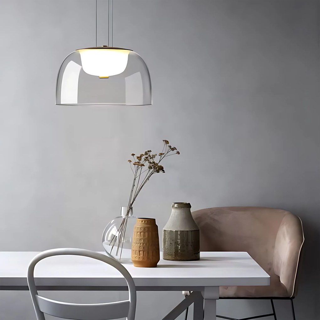 Závesný LED luster APP1690-1PC B číry/neutrálna biela