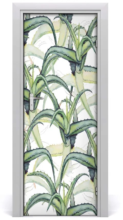 Samolepiace fototapety na dvere aloes 75x205 cm