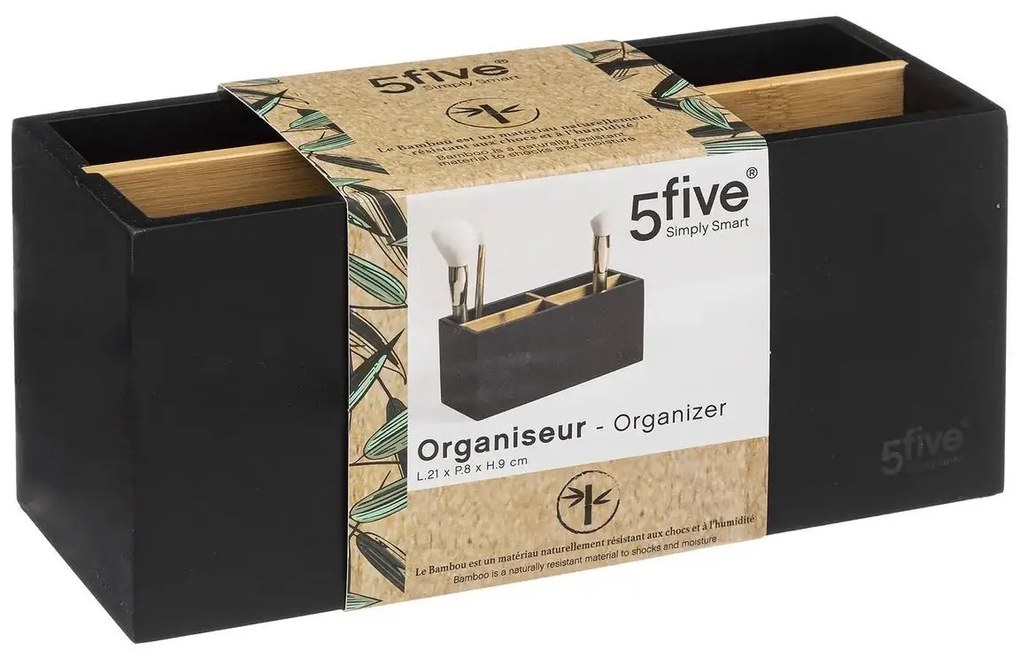 Čierny organizér so 4 priehradkami NATUREO
