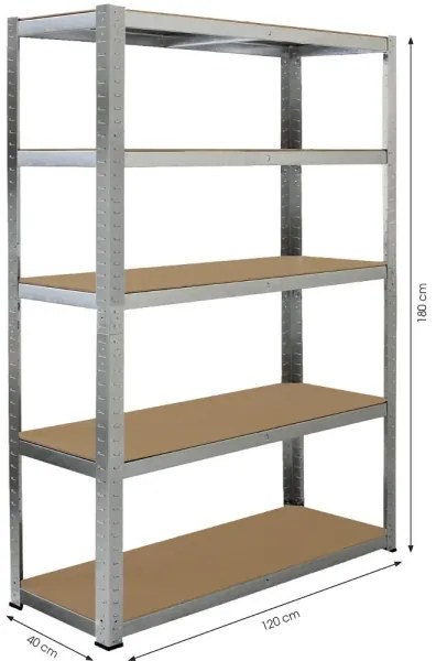 Fieldmann - Skladový regál 180x120x40 cm