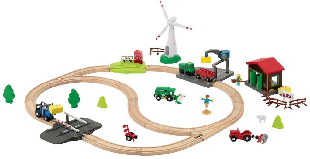 lupilu® Drevená železničná súprava L (farma) (100394949)