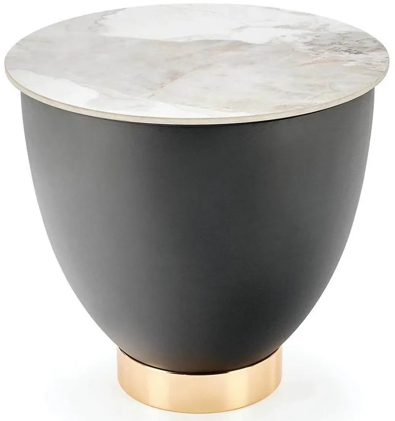 Konferenčný stolík Cecilia S biela mramor/sivá 48