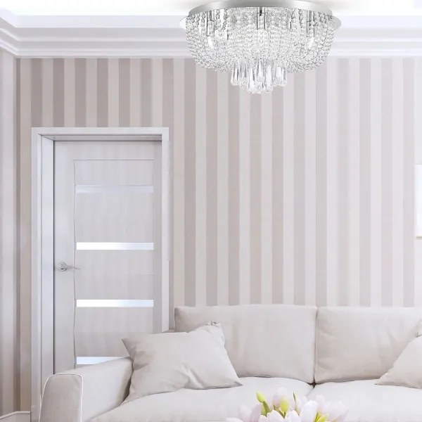 Zuma Line 19157L - Stropné svietidlo SENSI 8xG9/25W/230V pr. 55 cm chróm