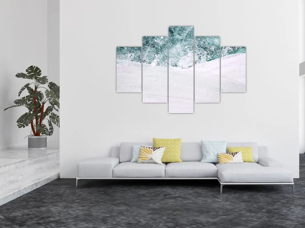Obraz - Tyrkysová abstrakcia (150x105 cm)