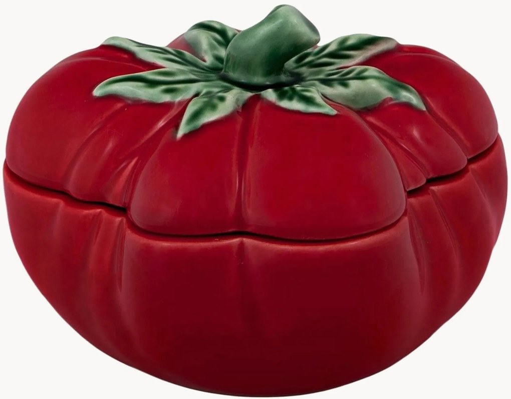 Ručne maľovaná úložná miska's pokrievkou Tomato