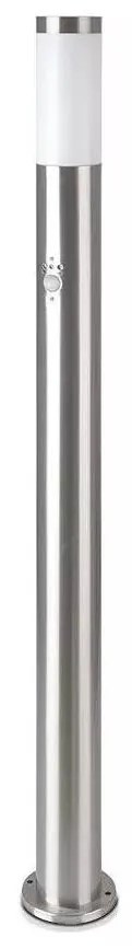 V-Tac Vonkajšia lampa so senzorom 1xE27/60W/230V IP44 110cm matný chróm 8967