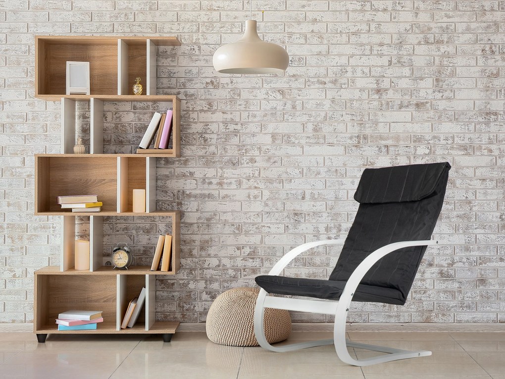 ModernHome Fínske hojdacie kreslo - čierne