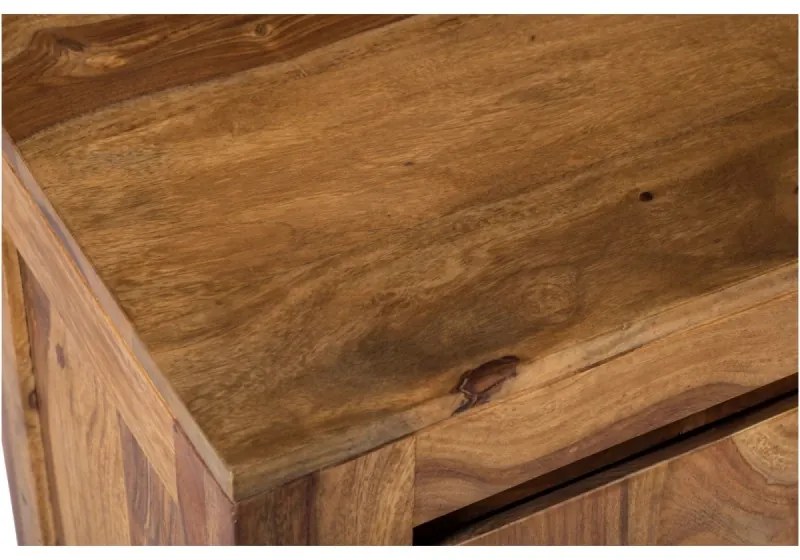 furniture-nabytek.cz - Masívna kúpeľňová skrinka pod umývadlo Leeston z palisandru, lakovaná, hnedá – 42×30×80 cm