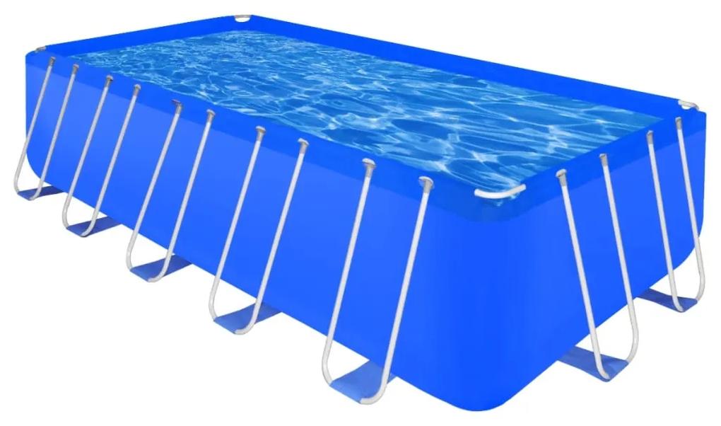 vidaXL Obdĺžnikový nadzemný bazén 540 x 270 x 122 cm s oceľovým rámom