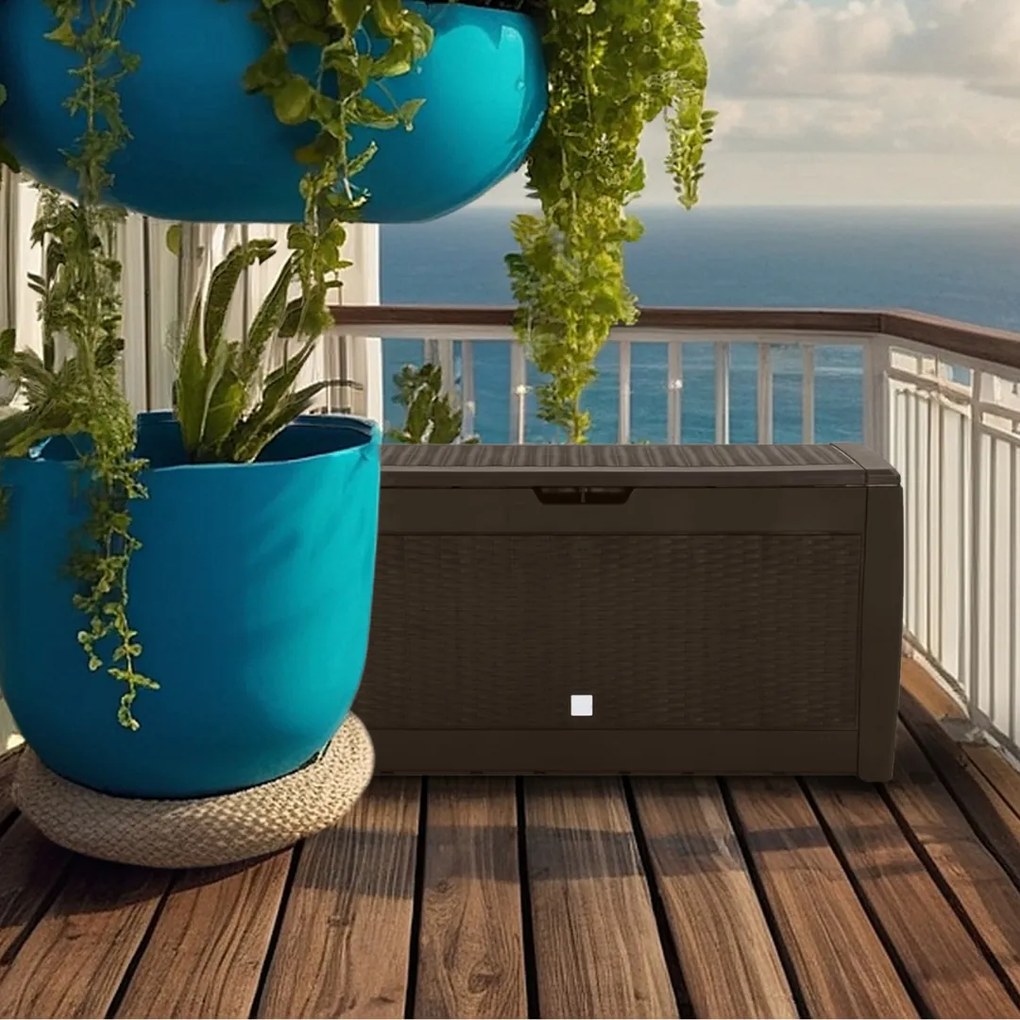 Odkladací box RATO, 310L, 119x48x60cm, hnedá Prosperplast