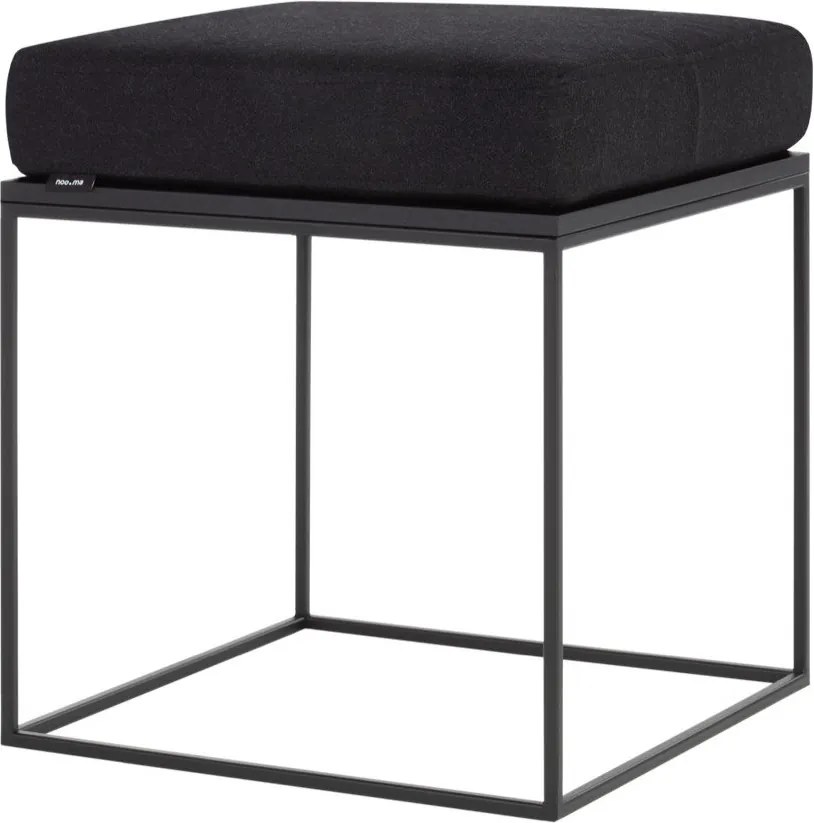 Čierna čalúnená stolička Feo – noo.ma
