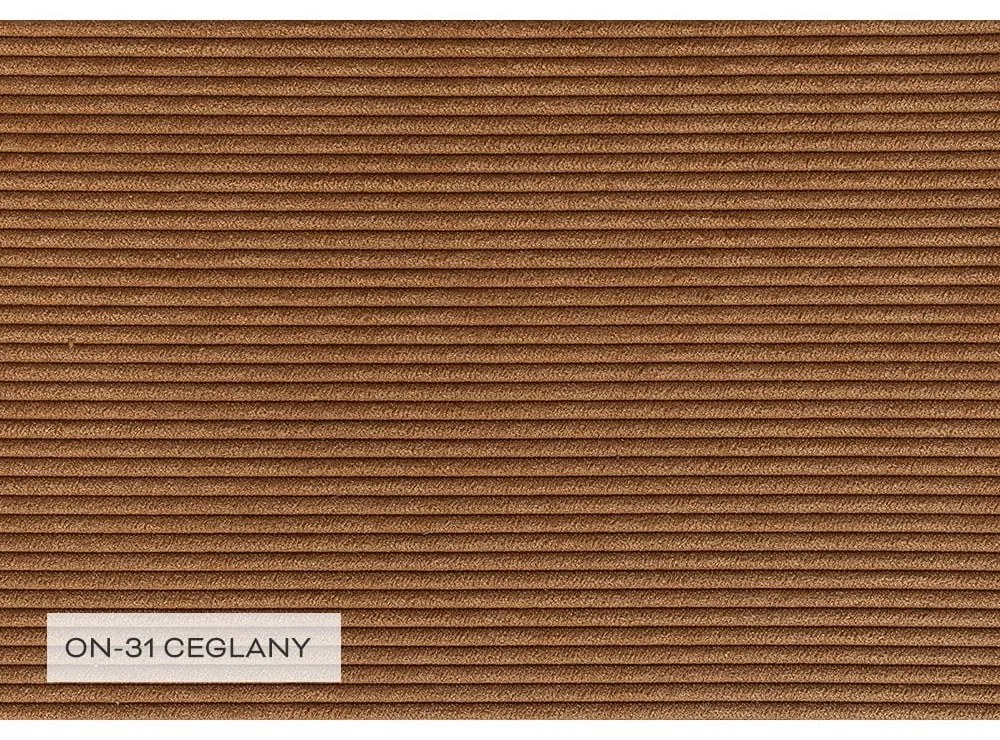 Oranžovohnedá menčestrová rozkladacia rohová pohovka (ľavý roh) Lofty Lilly – Miuform