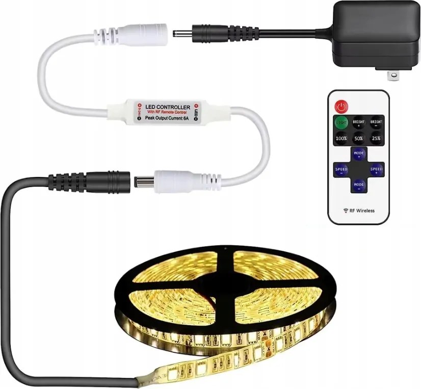 Ovladač stmívače LED pásků 5-24V 6A RF
