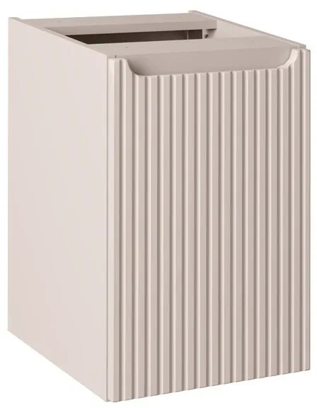 Závěsná skříňka pod umyvadlo Nova Cashmere s deskou a košem na prádlo 140 cm kašmírová/dub casella