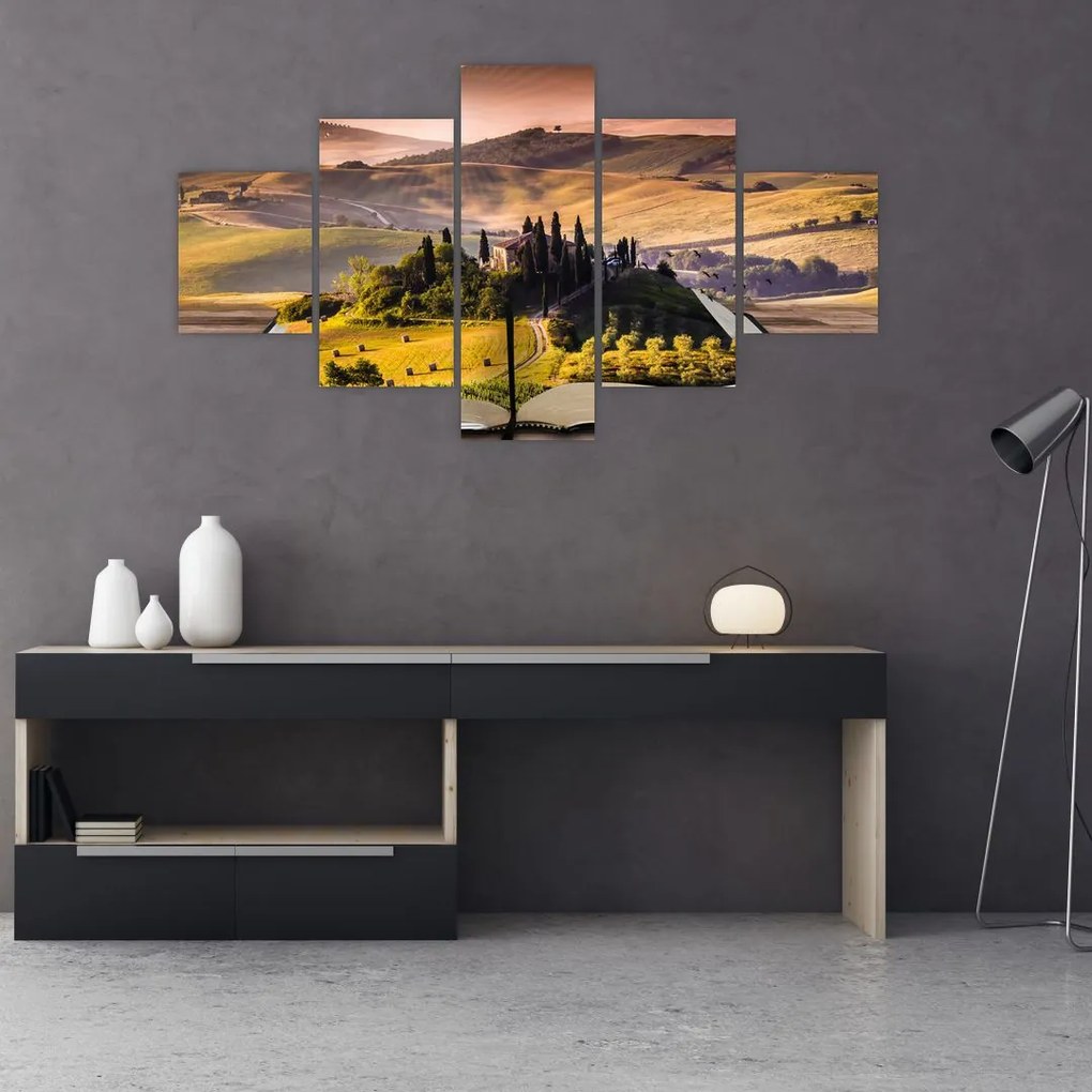 Obraz krajiny v knihe (125x70 cm), 40 ďalších rozmerov