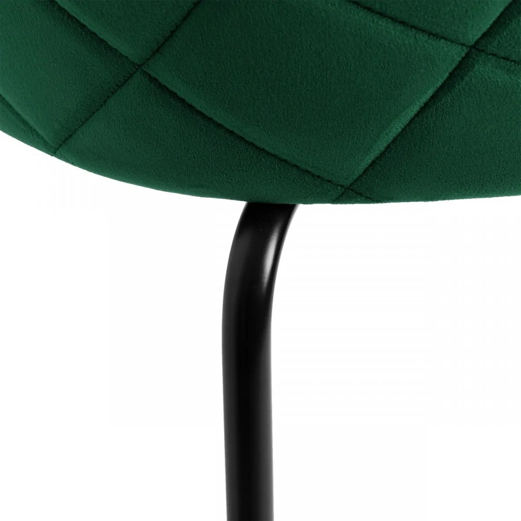 Čalúnená designová stolička ForChair IV zelená