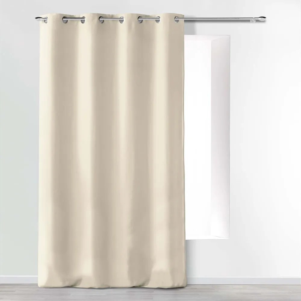 Béžový záves z mikrovlákna 140x280 cm Absolu – douceur d'intérieur