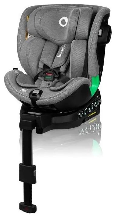Lionelo - Autosedačka so základňou otočná HARMONY i-Size 40-150 cm šedá