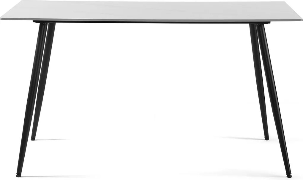 Noela Jedálenský set CERAMON 140 biely + 4x stolička BELLA čierna