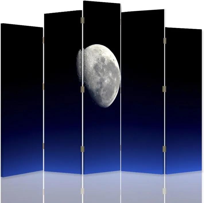 CARO Paraván - Moon | päťdielny | obojstranný 180x180 cm
