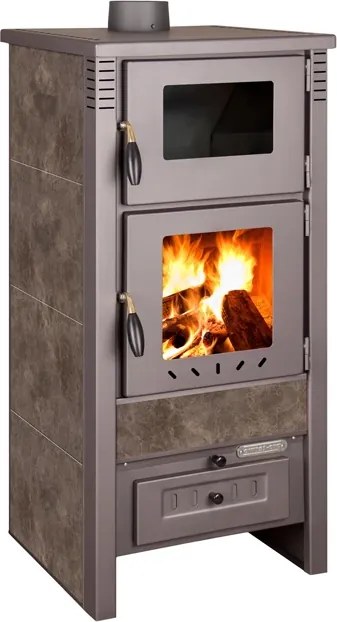 Krbové kachle Pro TAURUS Ceramic, mocca, 12 kW, 120 mm, s rúrou na