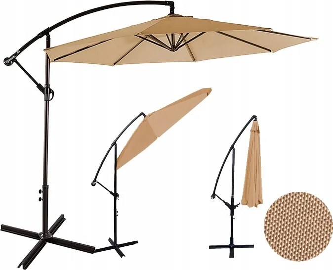 TRENDIE Záhradný slnečník Sunny - cappucino 300cm