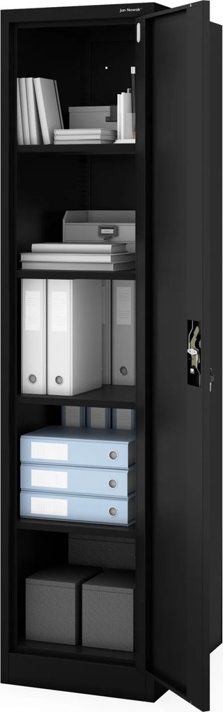 Kartotéková skriňa na kľúč čierna ALEX D600 450 x 1850 x 600 mm