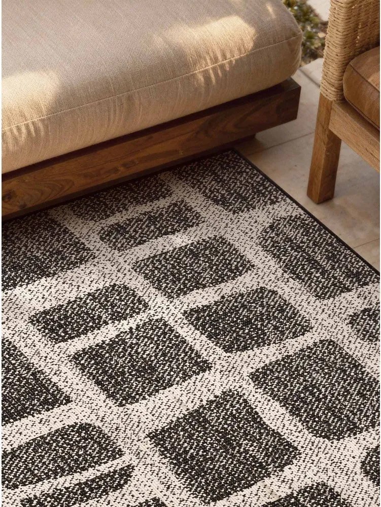 Čierny/krémový vnútorný a vonkajší koberec 160x230 cm Haringey Ruskin – Ted Baker