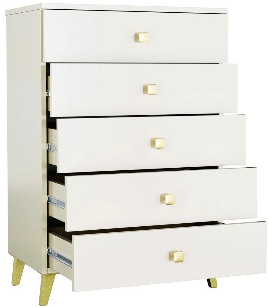 Komoda Mobian 5 (kašmír). Akcia -20%. Vlastná spoľahlivá doprava až k Vám domov. 1107561