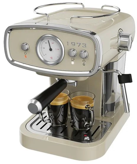 SILVERCREST® KITCHEN TOOLS Espresso kávovar Retro 1973 SEML 1050 A1, krémový (100364393)