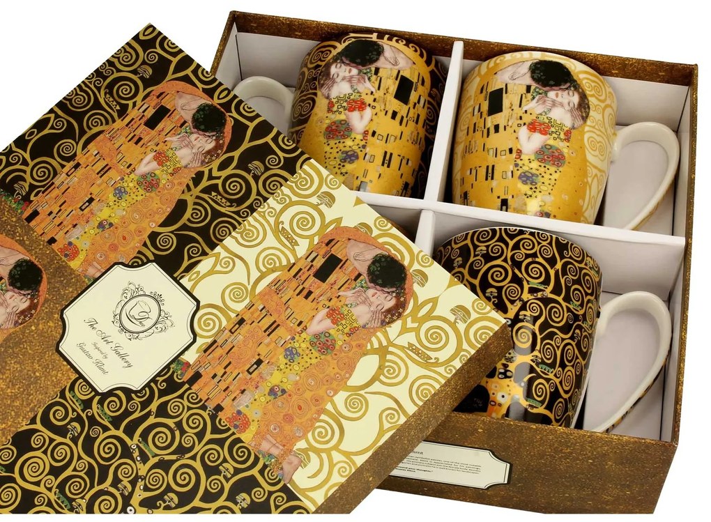 Porcelánový hrnček Klimt 350 ml sada 4ks