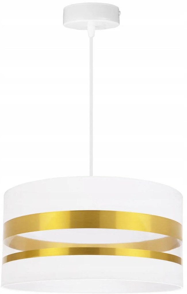 Závesné svietidlo Intense Gold, 1x textilné tienidlo (výber zo 6 farieb), (výber z 3 farieb konštrukcie), (fi 40cm)