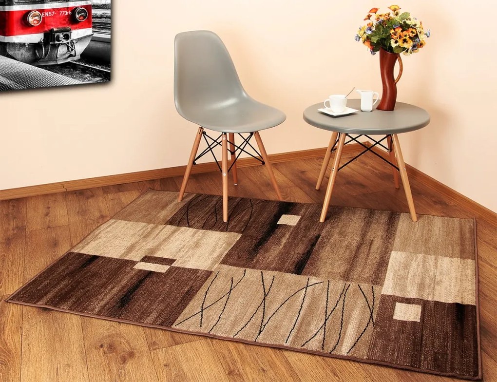Koberec Gold Choco 1716/12 rozmery koberec: 80x150 cm