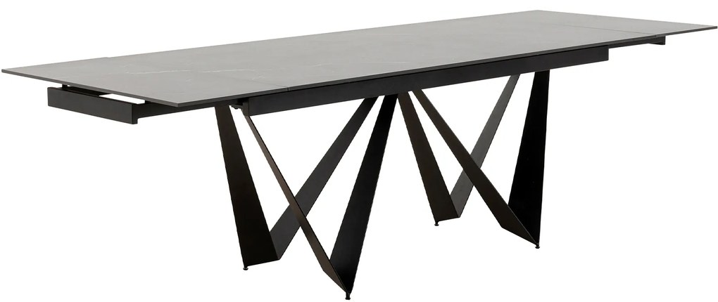Sandra rozkladací stôl čierny 180(40+40)x90 cm